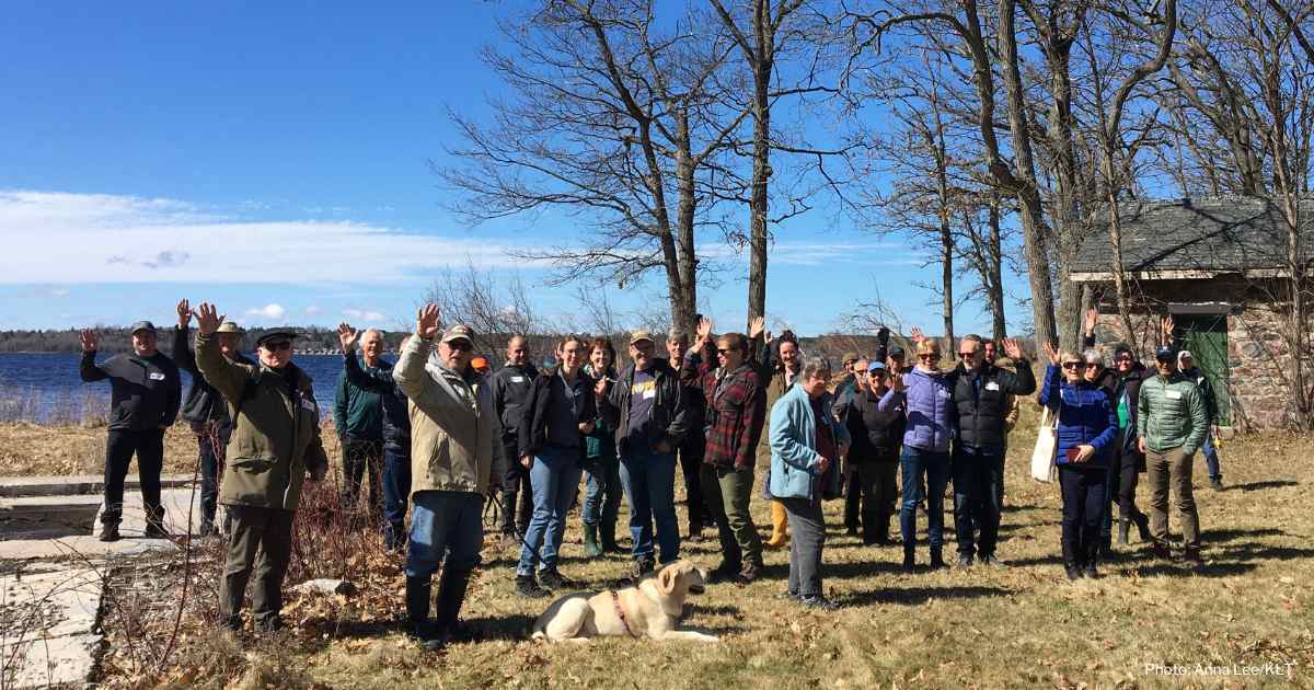 Group photo of KLT volunteers at Hammer Family Nature Preserve
